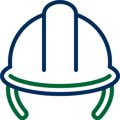 hard hat colored icon up